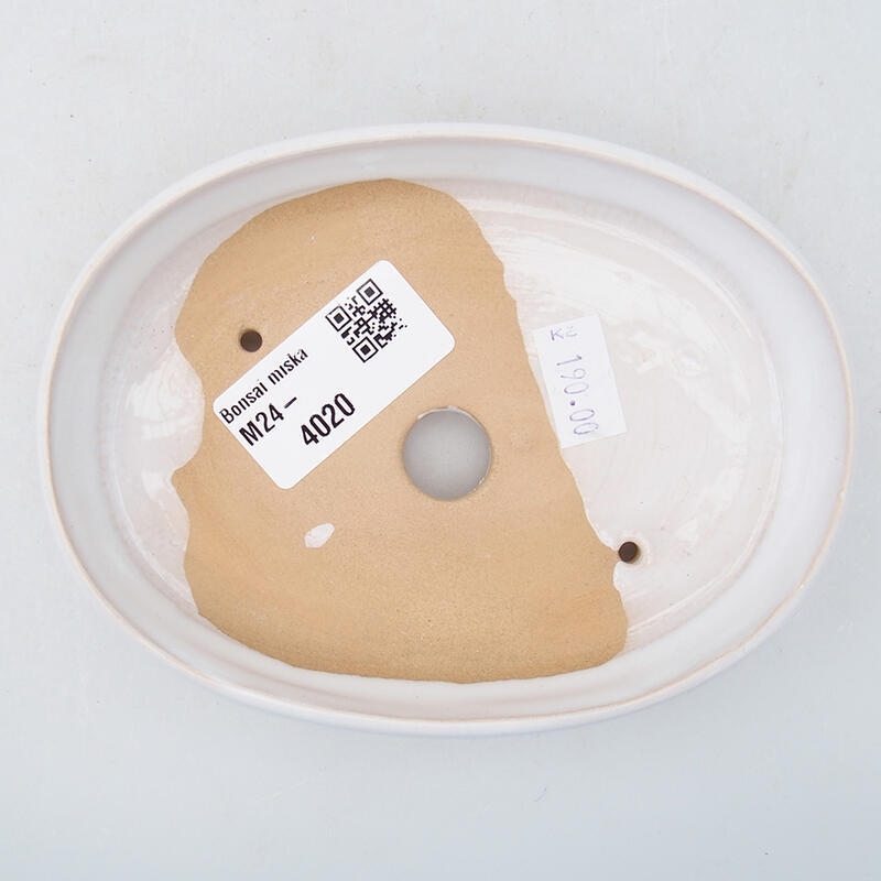 Bonsaischale aus Keramik 13 x 9,5 x 3 cm, Farbe weiß