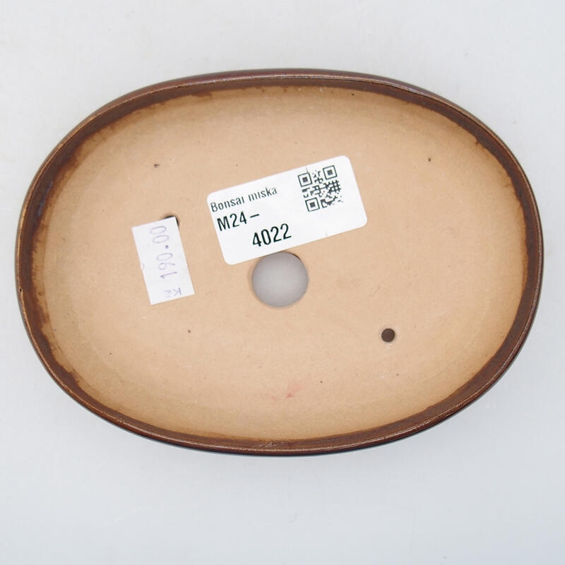 Bonsaischale aus Keramik 13 x 9,5 x 3 cm, braun