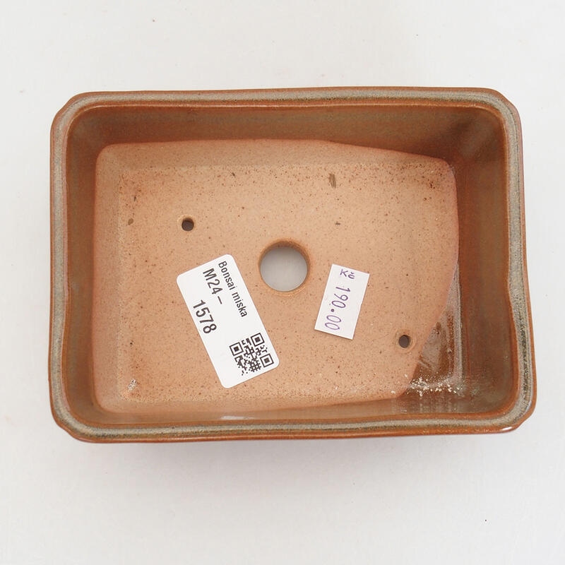 Bonsaischale aus Keramik 13 x 9,5 x 5 cm, braun