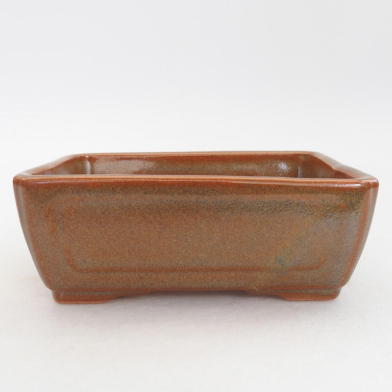 Bonsaischale aus Keramik 13 x 9,5 x 5 cm, braun