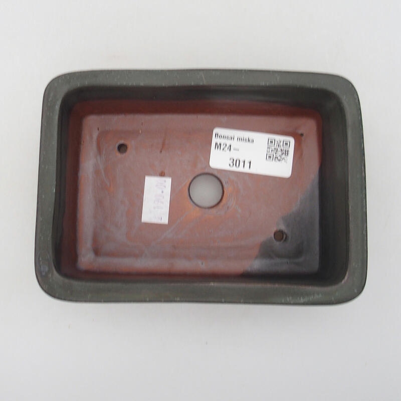 Bonsaischale aus Keramik 13 x 9 x 4,5 cm, grau