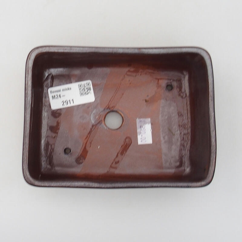 Bonsaischale aus Keramik 14,5 x 11 x 5 cm, Farbe braun