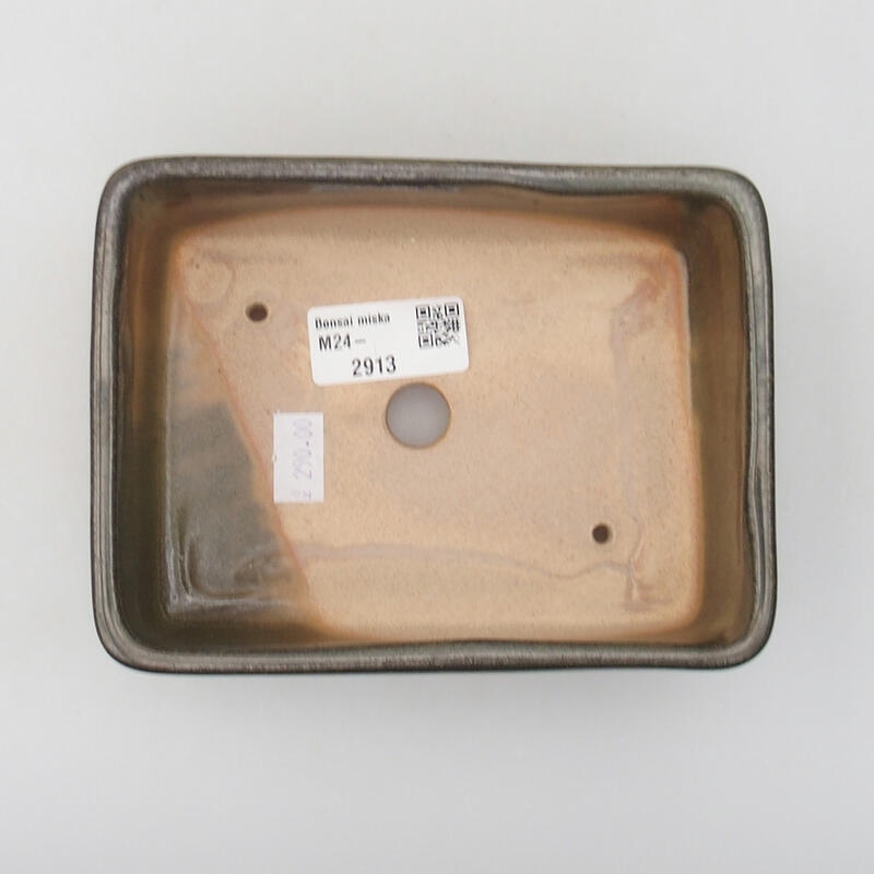 Bonsaischale aus Keramik 14,5 x 11 x 5 cm, grün