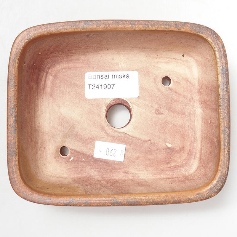 Bonsaischale aus Keramik 14,5 x 12 x 4 cm, Farbe braun