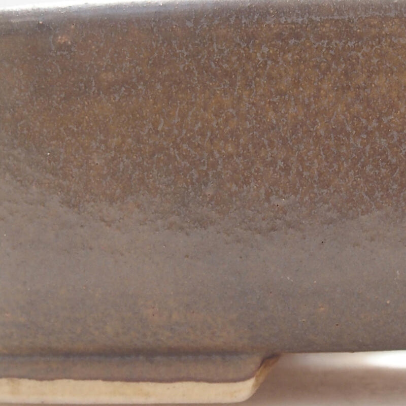 Bonsaischale aus Keramik 14,5 x 12 x 4 cm, Farbe braun