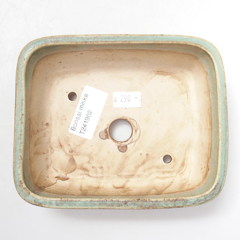 Bonsaischale aus Keramik 14,5 x 12 x 4 cm, grün