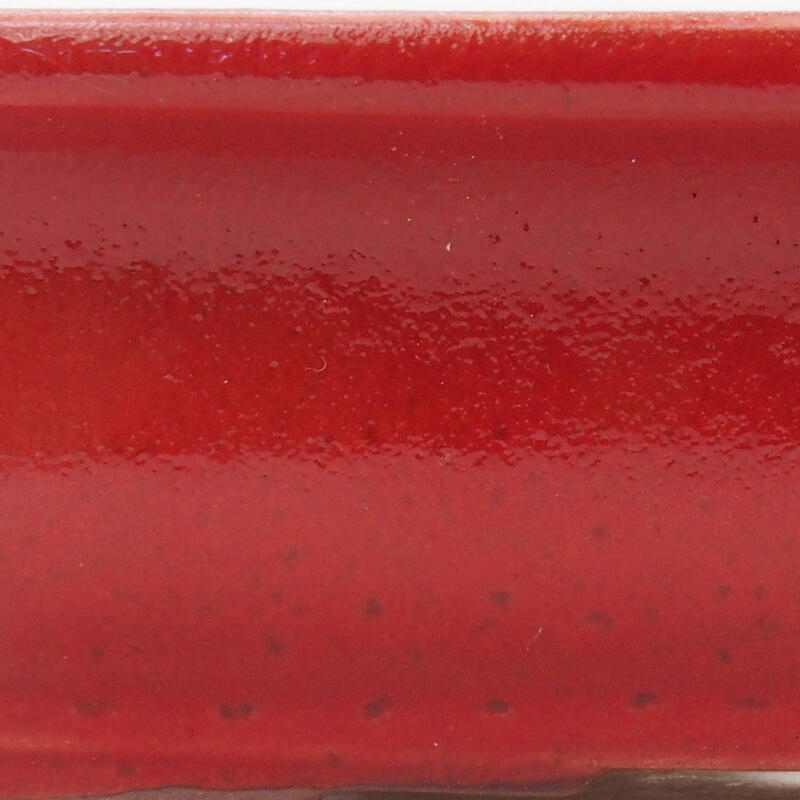 Bonsaischale aus Keramik 14 x 10,5 x 4 cm, Farbe rot