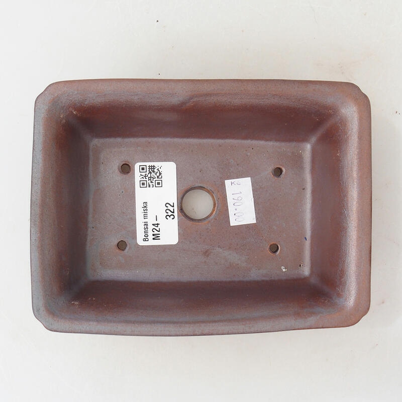 Bonsaischale aus Keramik 14 x 10,5 x 4 cm, metallfarben