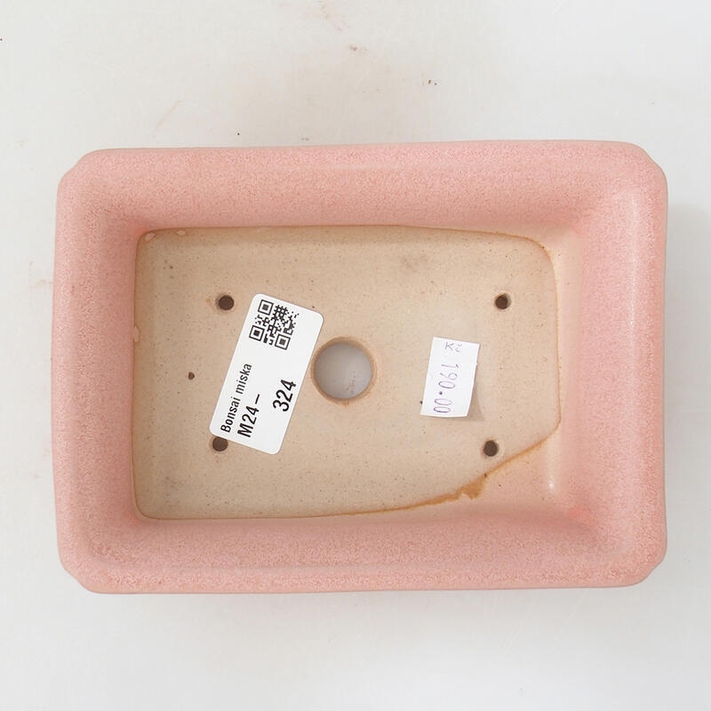 Bonsaischale aus Keramik 14 x 10,5 x 4 cm, rosa