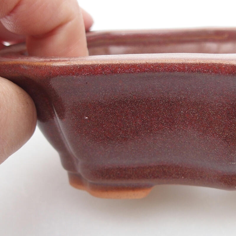 Bonsaischale aus Keramik 14 x 10 x 4 cm, rosa