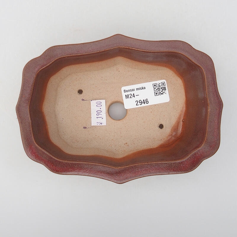 Bonsaischale aus Keramik 14 x 10 x 4 cm, rosa