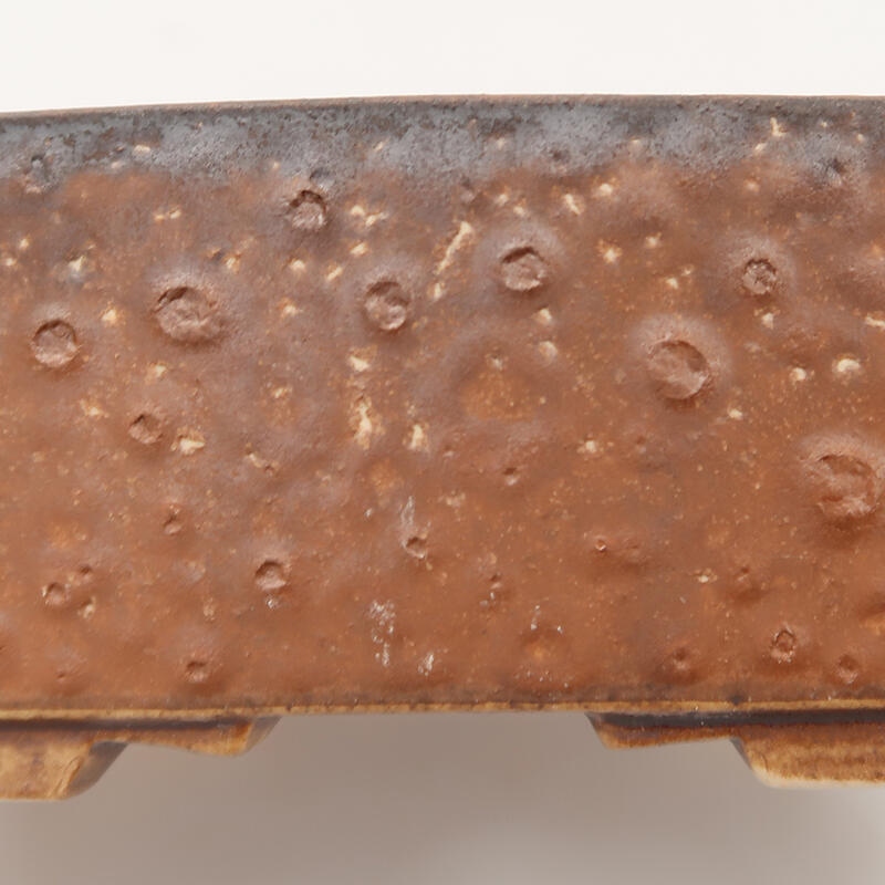 Bonsaischale aus Keramik 14 x 11,5 x 4,5 cm, braun