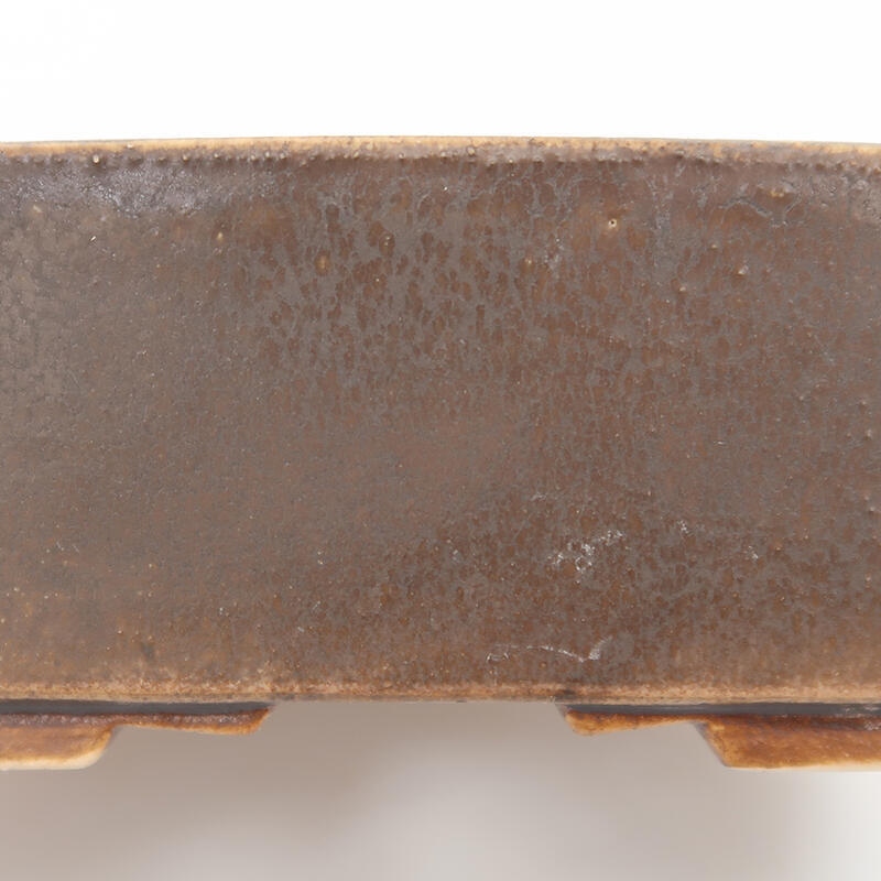 Bonsaischale aus Keramik 14 x 11,5 x 4,5 cm, braun