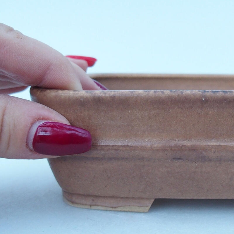 Bonsaischale aus Keramik 14 x 11,5 x 4,5 cm, rosa