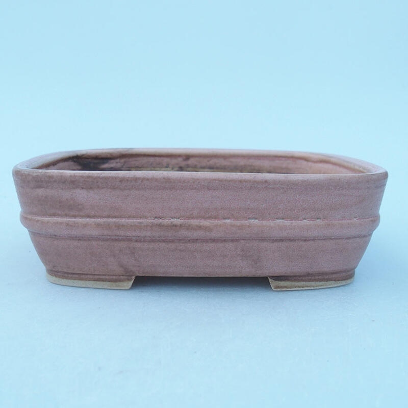 Bonsaischale aus Keramik 14 x 11,5 x 4,5 cm, rosa