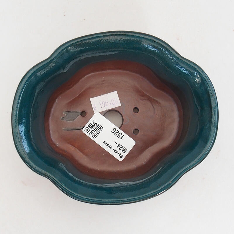 Bonsaischale aus Keramik 14 x 11,5 x 6 cm, grün