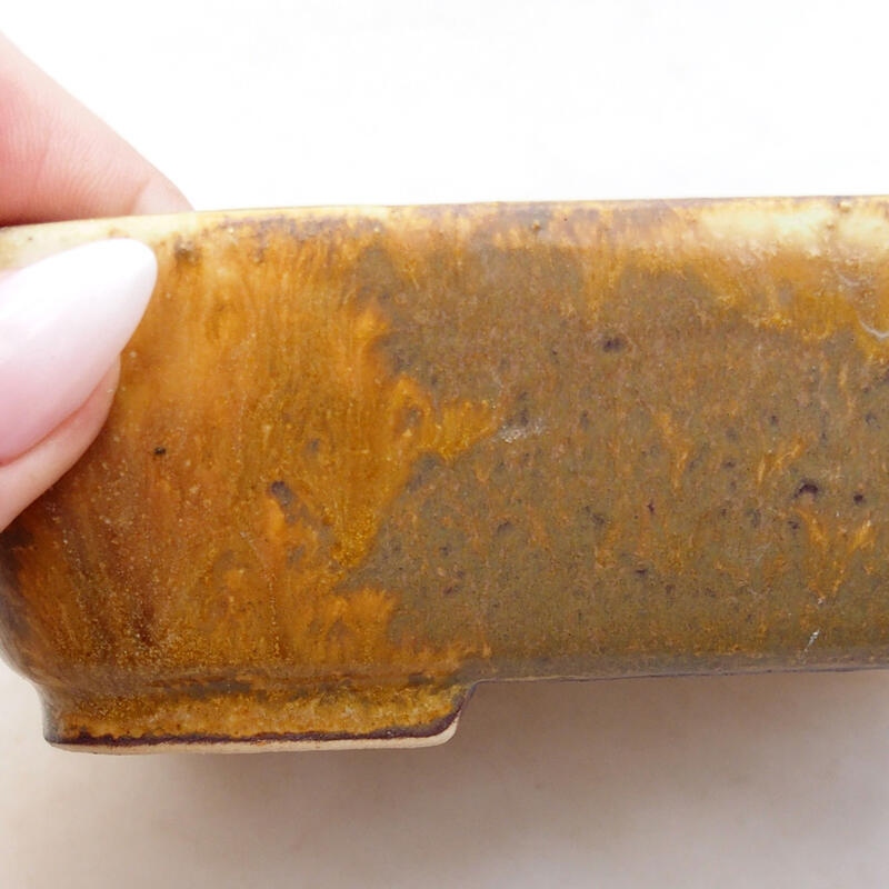 Bonsaischale aus Keramik 14 x 11 x 4 cm, braun