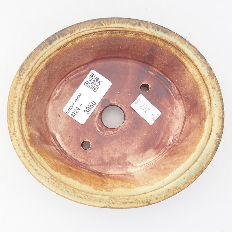 Bonsaischale aus Keramik 14 x 12,5 x 4 cm, grün