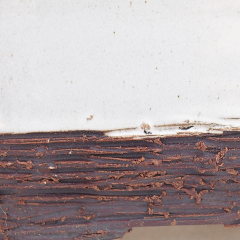 Bonsaischale aus Keramik 14 x 12,5 x 7 cm, Farbe weiß