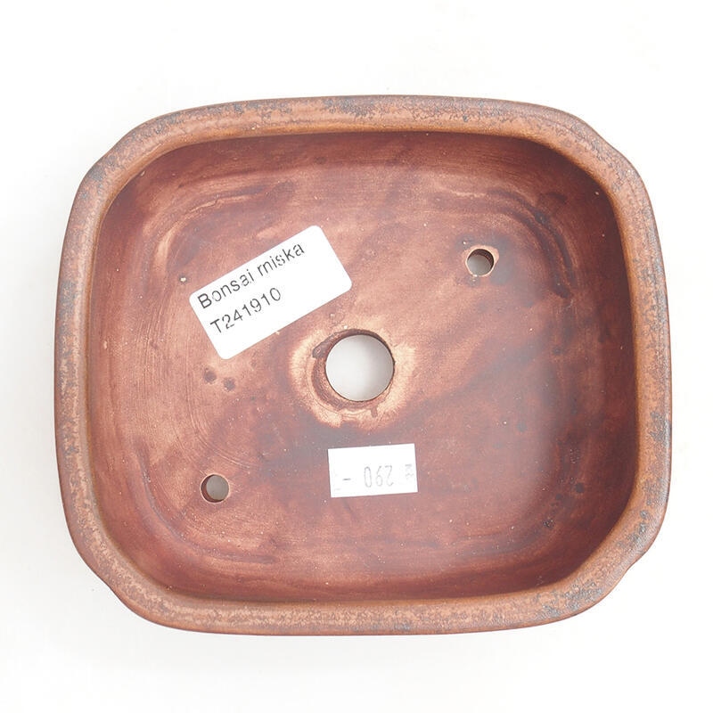 Bonsaischale aus Keramik 14 x 12 x 4 cm, braun