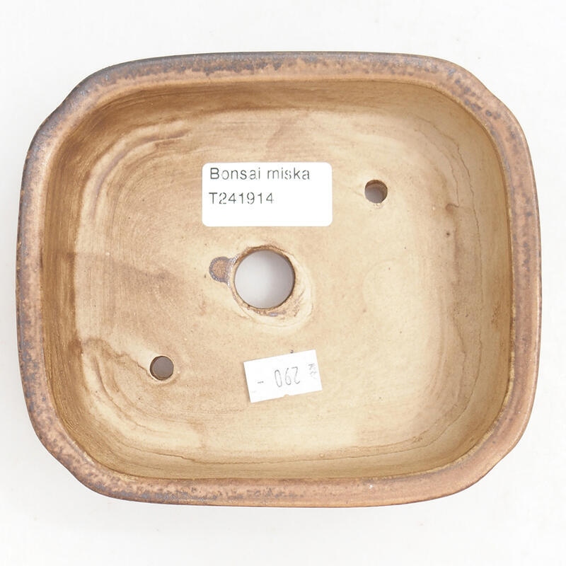 Bonsaischale aus Keramik 14 x 12 x 4 cm, rosa