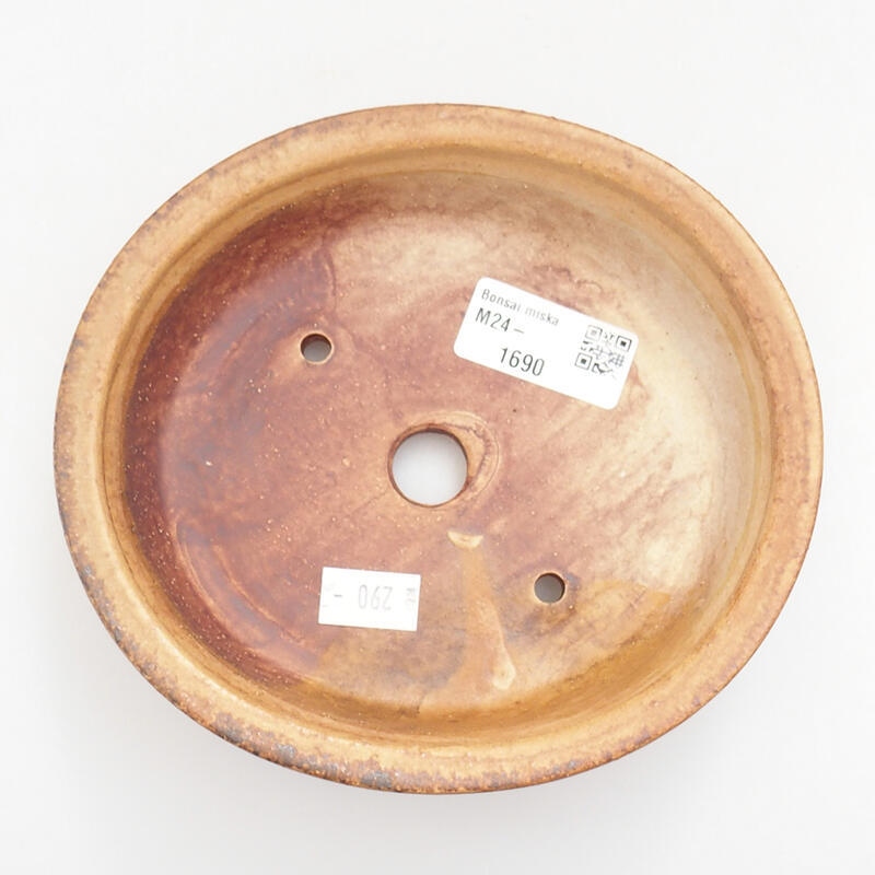 Bonsaischale aus Keramik 14 x 13 x 4 cm, orange
