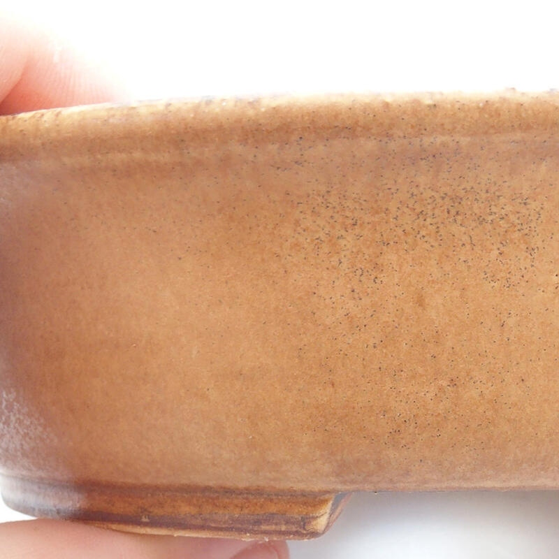 Bonsaischale aus Keramik 14 x 13 x 4 cm, orange