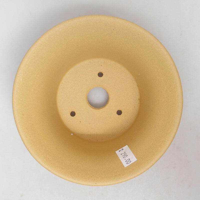 Bonsaischale aus Keramik 14 x 14 x 6,5 cm, Farbe ocker