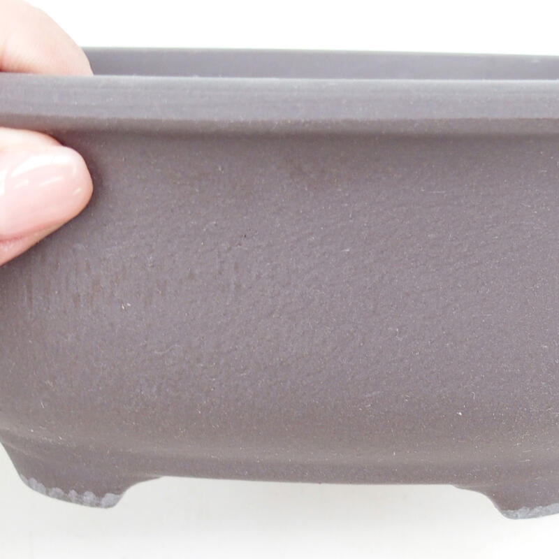 Bonsaischale aus Keramik 15,5 x 12,5 x 7 cm, Farbe schwarz