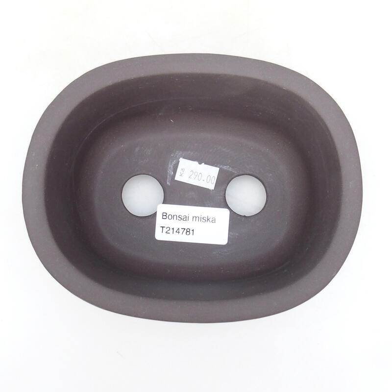 Bonsaischale aus Keramik 15,5 x 12,5 x 7 cm, Farbe schwarz