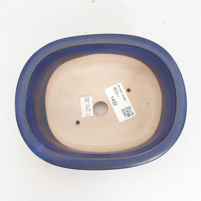 Bonsaischale aus Keramik 15,5 x 12 x 6 cm, Farbe blau