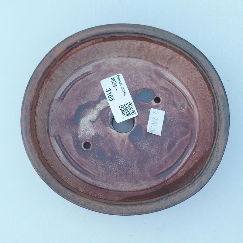 Bonsaischale aus Keramik 15,5 x 14 x 4 cm, braun