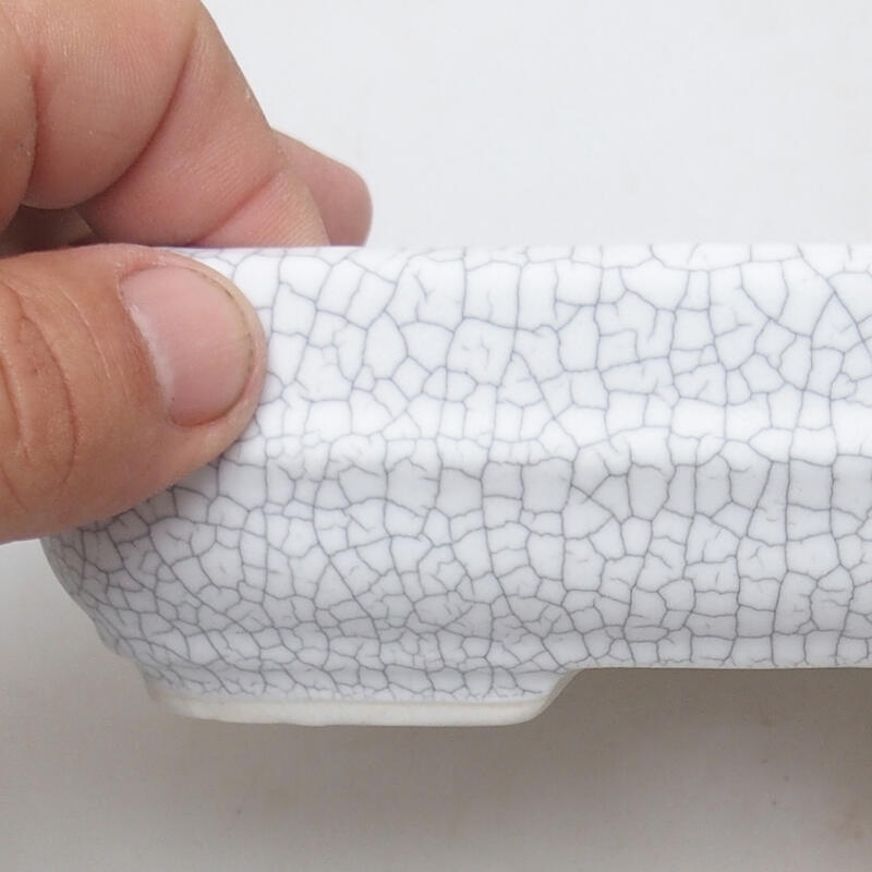 Bonsaischale aus Keramik 15 x 10,5 x 4,5 cm, Raku-Farbe