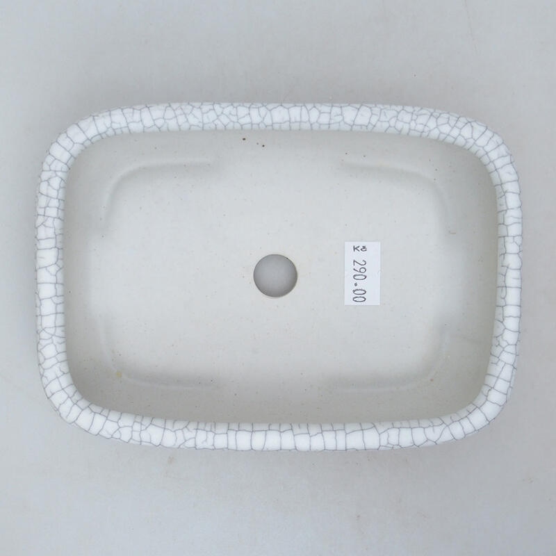 Bonsaischale aus Keramik 15 x 10,5 x 4,5 cm, Raku-Farbe