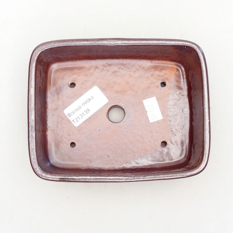 Bonsaischale aus Keramik 15 x 11,5 x 5 cm, braun