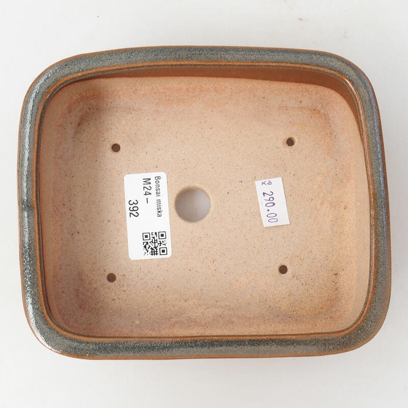 Bonsaischale aus Keramik 15 x 12,5 x 4,5 cm, braun