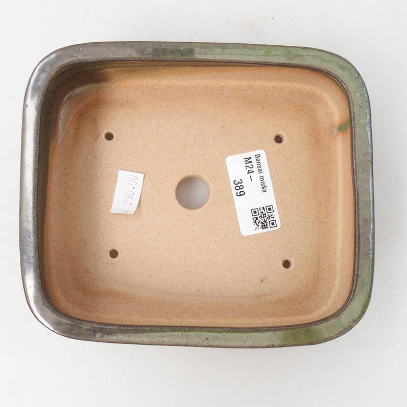 Bonsaischale aus Keramik 15 x 12,5 x 4,5 cm, grün