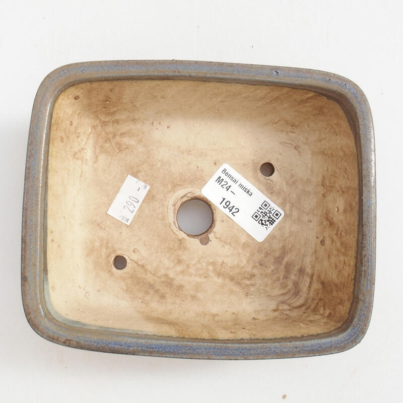 Bonsaischale aus Keramik 15 x 13 x 5 cm, Farbe blau