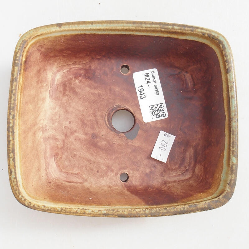 Bonsaischale aus Keramik 15 x 13 x 5 cm, grün