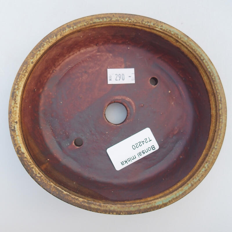 Bonsaischale aus Keramik 15 x 14 x 4 cm, braun