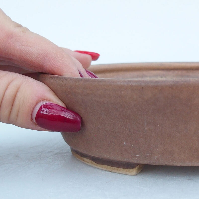 Bonsaischale aus Keramik 15 x 14 x 4 cm, rosa