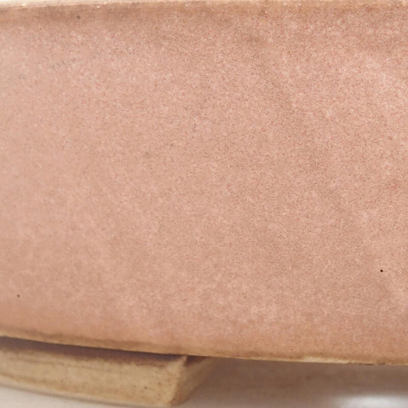 Bonsaischale aus Keramik 15 x 14 x 4 cm, rosa