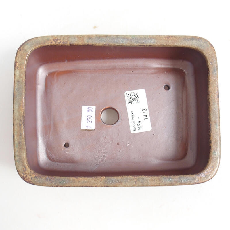 Bonsaischale aus Keramik 16,5 x 12 x 5,5 cm, braun