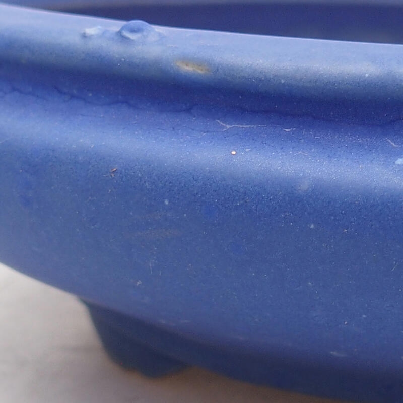 Bonsaischale aus Keramik 16,5 x 16,5 x 4,5 cm, Farbe blau