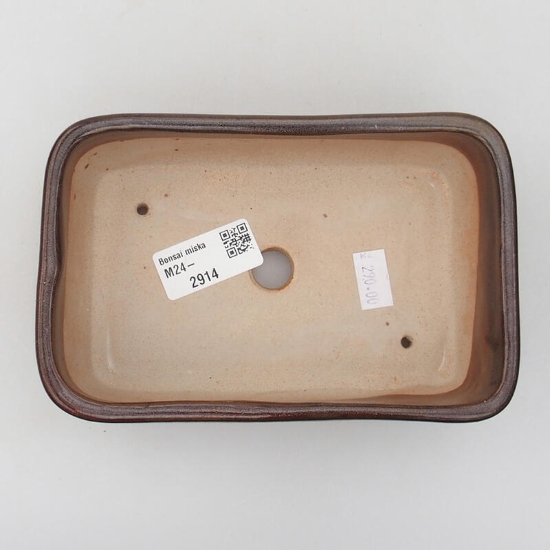 Bonsaischale aus Keramik 16 x 10 x 5 cm, braun