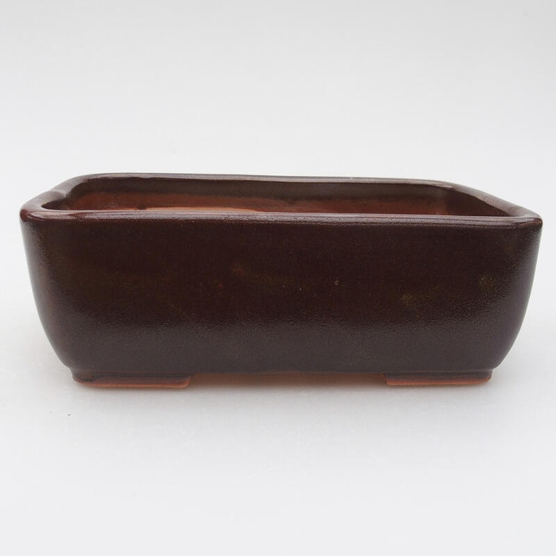 Bonsaischale aus Keramik 16 x 10 x 5 cm, braun