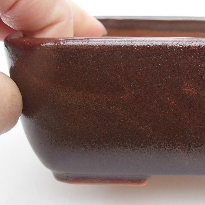 Bonsaischale aus Keramik 16 x 10 x 5 cm, braun
