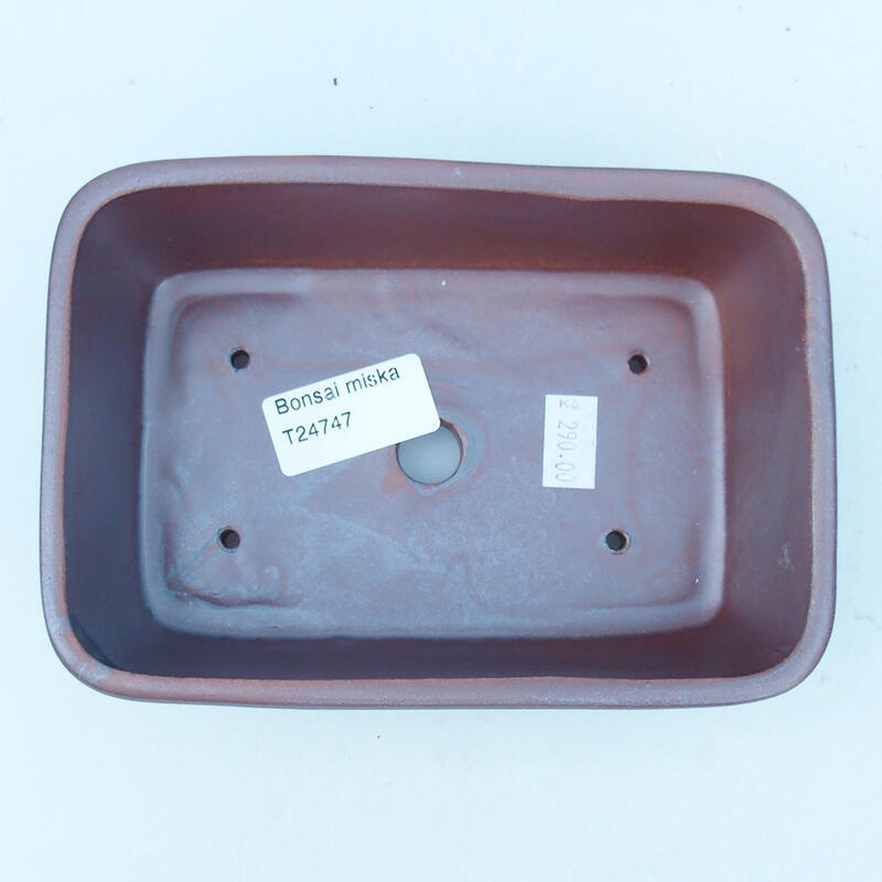 Bonsaischale aus Keramik 16 x 11 x 5,5 cm, metallfarben