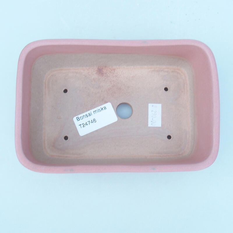 Bonsaischale aus Keramik 16 x 11 x 5,5 cm, rosa