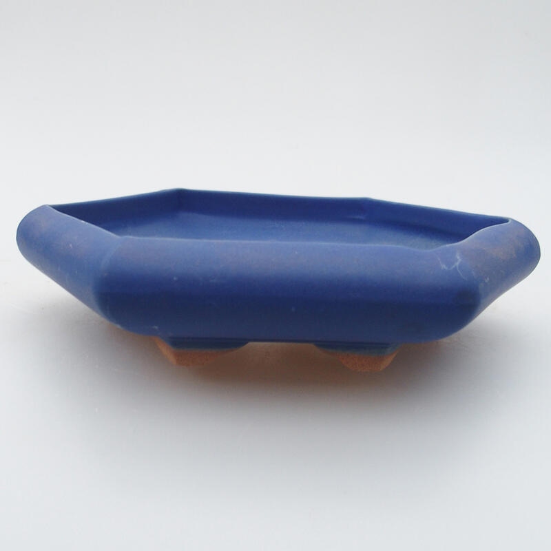 Bonsaischale aus Keramik 16 x 14 x 3 cm, Farbe blau